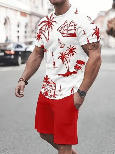 Barea – Elegant Sommer Zweiteilig Gedruckt  Set