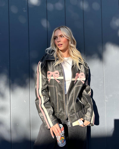 DiDi - Lederjacke mit Krawatten