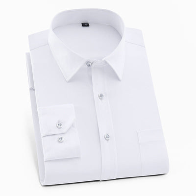 Peter – Langärmliges Hemd mit quadratischem Kragen in einfarbig