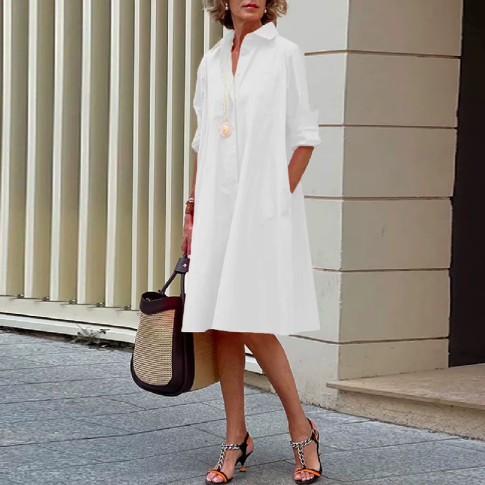 Wilhelmina – Elegantes Hemdblusenkleid für stilvolle Auftritte