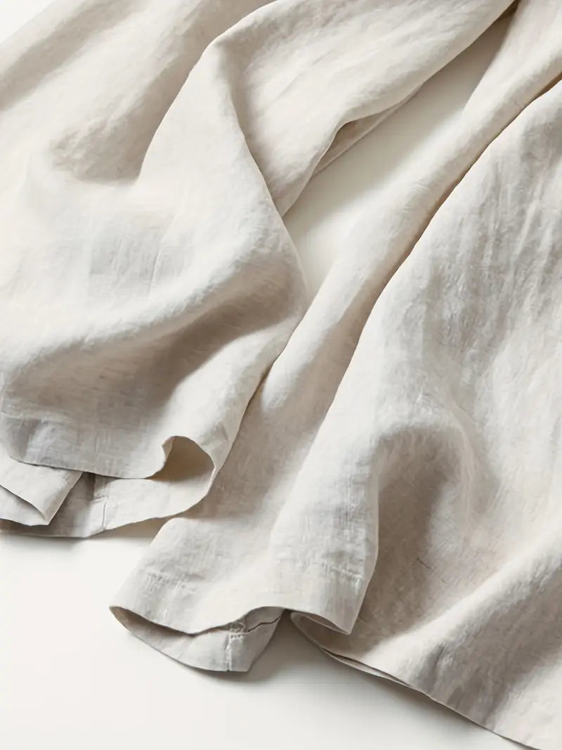 Anina - Weite Beine Leinen Hose