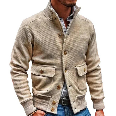 Luciano – Elegante Herrenjacke mit Taschen und Stehkragen