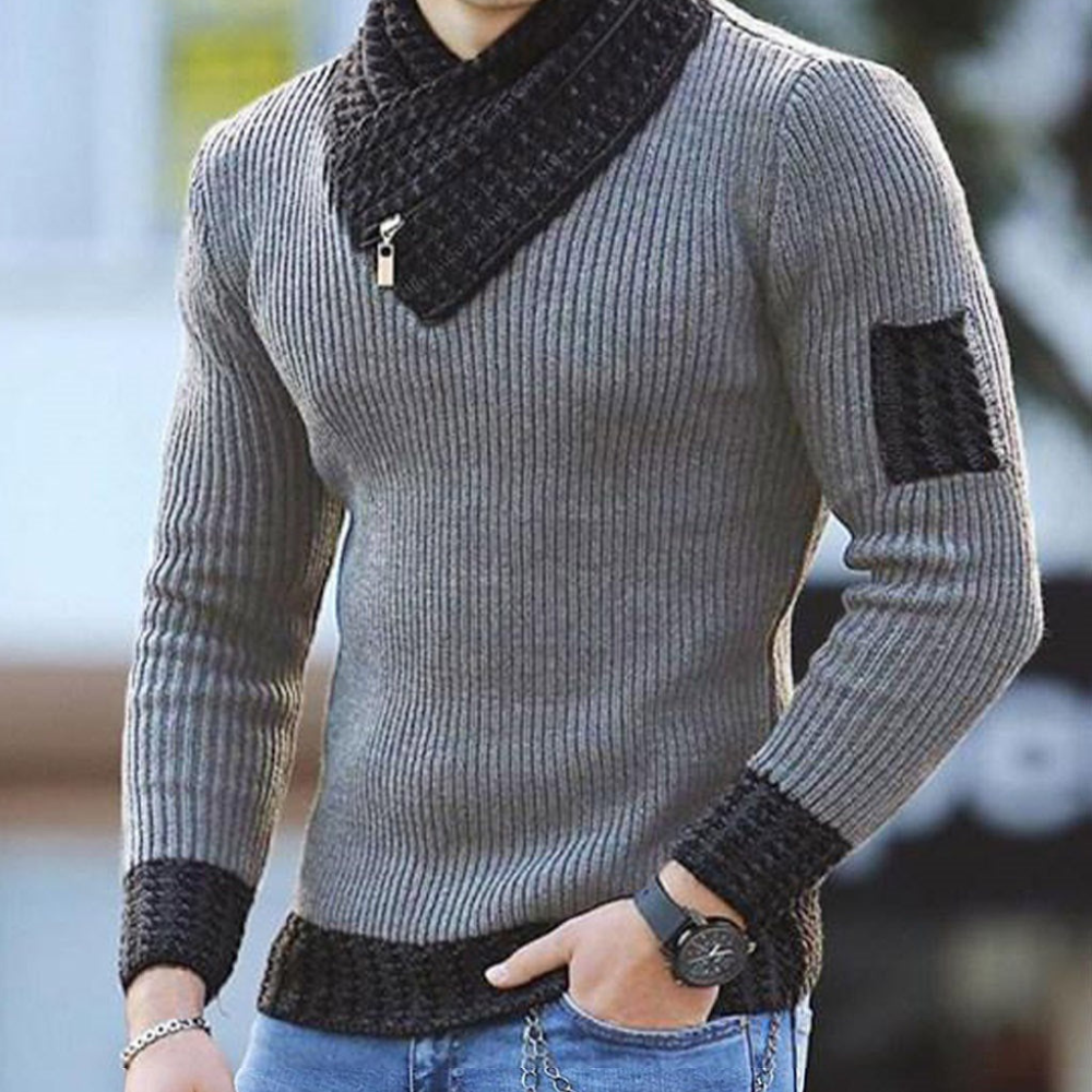Joscha – Stilvoller Herren-Strickpullover mit Schalkragen