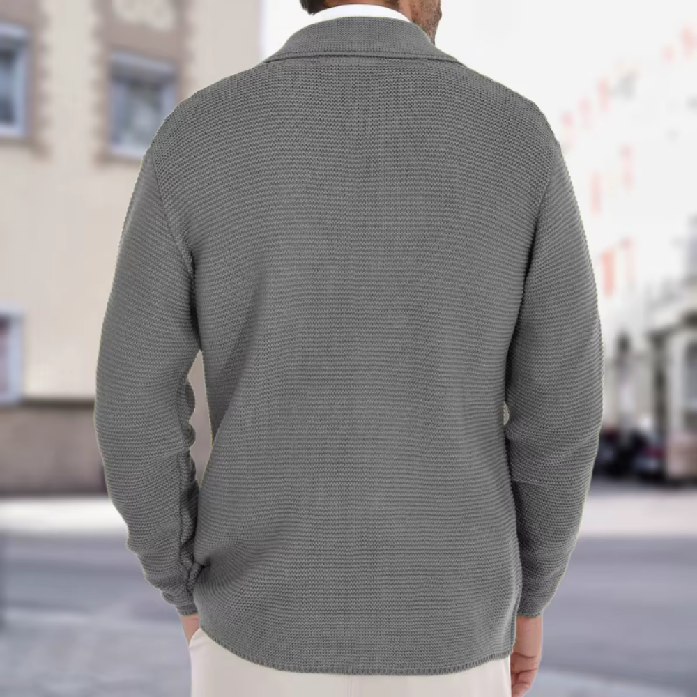 Siegmund – Elegante Strickjacke mit Doppelreiher-Knöpfen