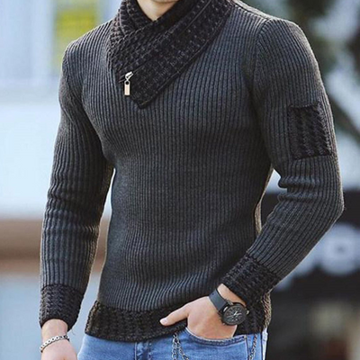 Joscha – Stilvoller Herren-Strickpullover mit Schalkragen
