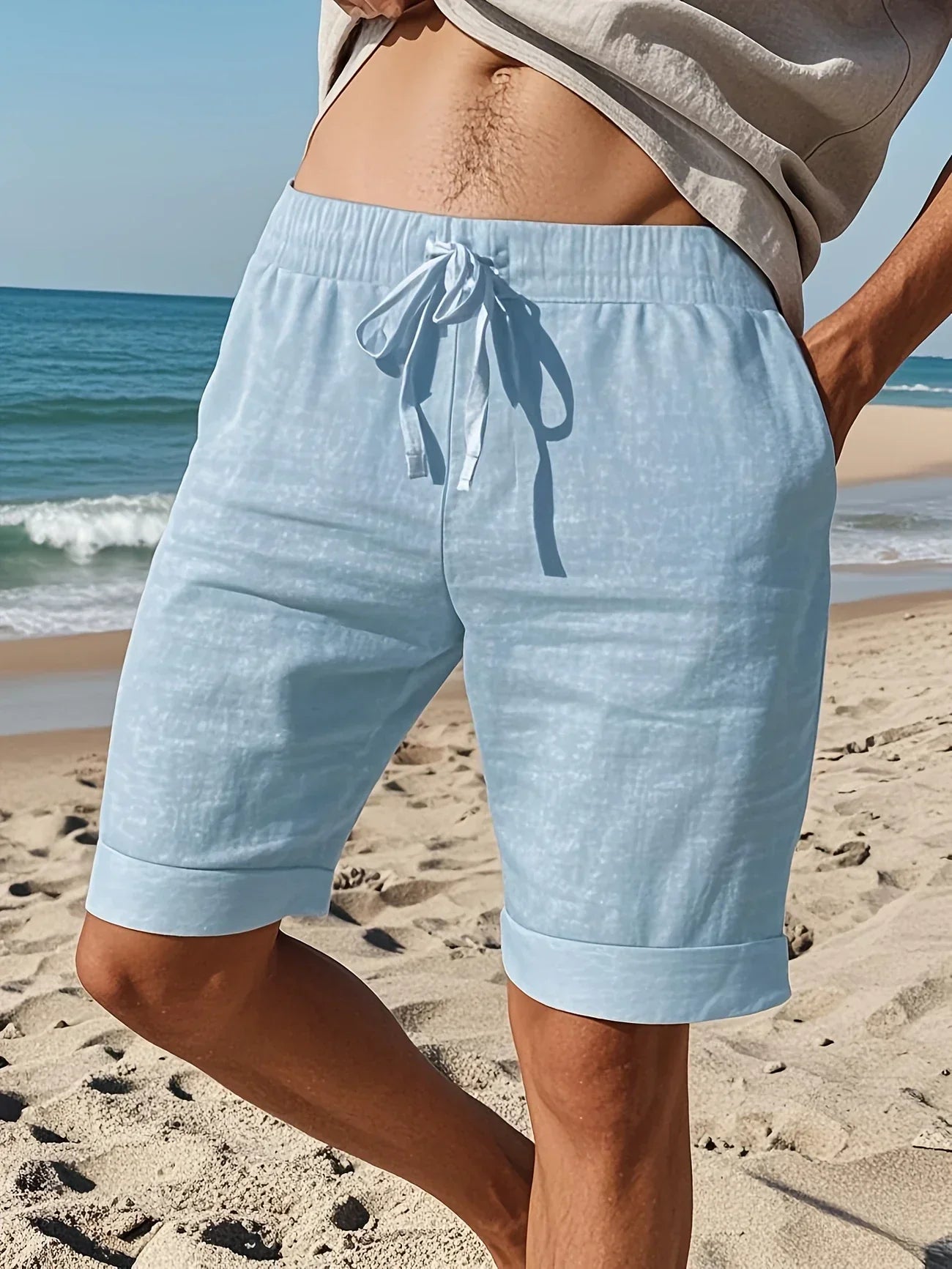 Callan – Lässige Leinen Shorts Mit Tasche