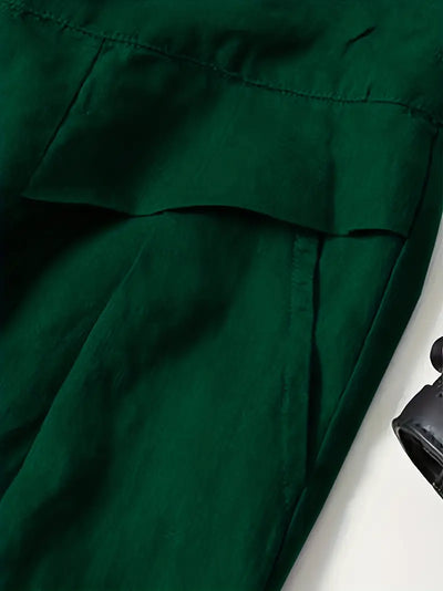 Anina - Weite Beine Leinen Hose