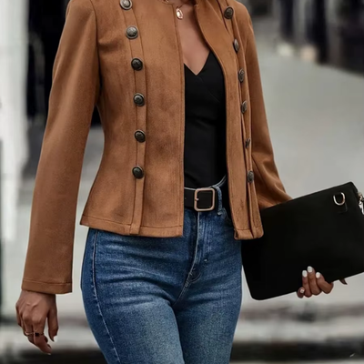 Kathrin – Klassische Kurzjacke mit eleganter Knopfleiste
