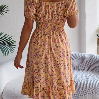 Gretel – Romantisches Blumenkleid mit Puffärmeln