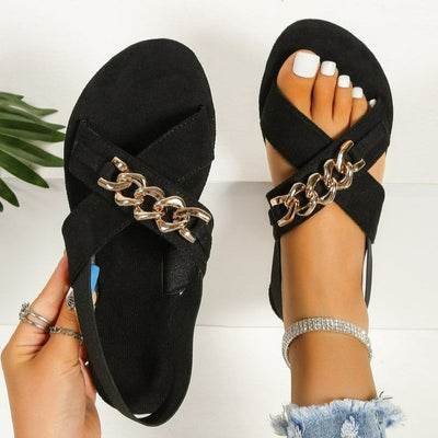 Gabrielle – Flache Sandalen aus veganem Leder für den Sommer