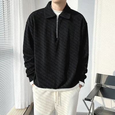 Claudio – Moderner Herrenpullover mit Reißverschlusskragen