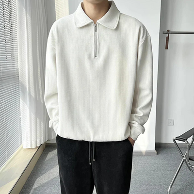 Claudio – Moderner Herrenpullover mit Reißverschlusskragen