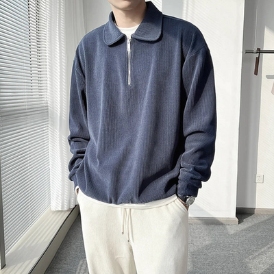 Claudio – Moderner Herrenpullover mit Reißverschlusskragen