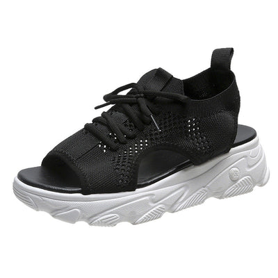 Patricia – Modische flache Sandalen mit dickem Boden aus Netz und weicher Sohle für den Sommer