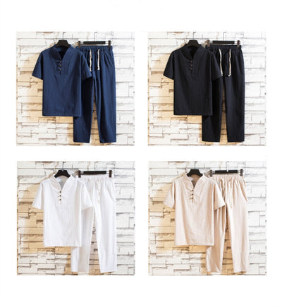 Bryan – Sommer Leinenanzug aus Baumwolle mit kurzen Ärmeln