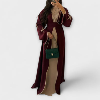 Jasmin - Elegantes Set aus Cardigan und Kleid mit Schleifenakzent