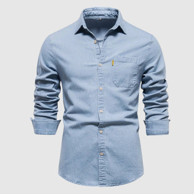 Herren Lässiges Button Down Kragenhemd | Halber Ärmel