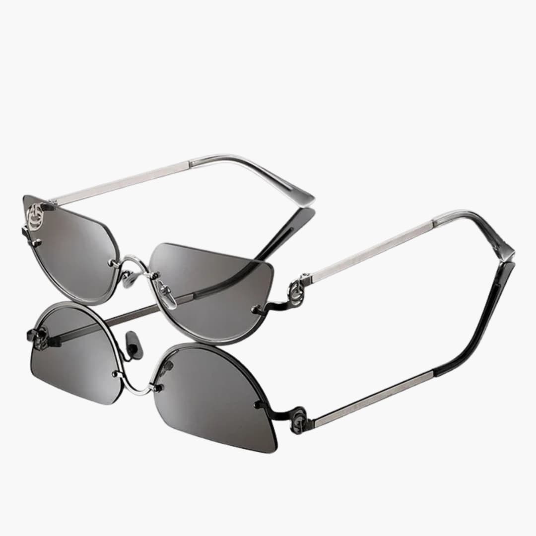 Damen Sonnenbrille mit halbrandlosen ovalen Gläsern