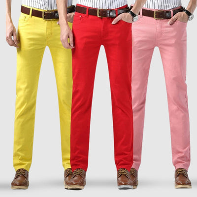 Herren Sommer Farbene Hosen | Reguläre Passform