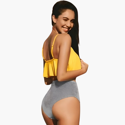 Damen Bikini Set mit Rüschen und UV-beständigem Stoff