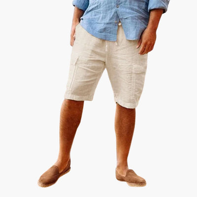 Herren Leinenshorts mit Seitentaschen für Sommerkleidung