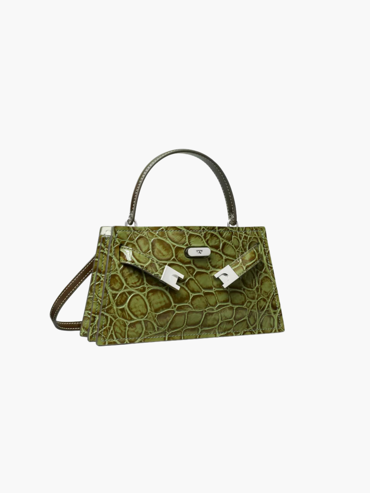 Luxuriöse Krokoprägung Vegan Leder Tasche – Große Schultertasche Damen