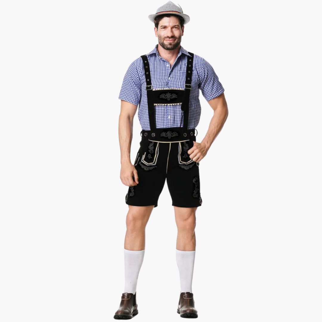 Besticktes Trachten Lederhosen Kostüm für Herren - Oktoberfest 2025