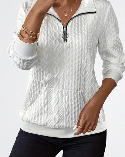 Celeste - Weicher Strick Zip-Pullover