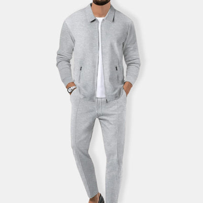Herren Lässiges Zweiteiliges Trainingsanzug Satz | Mit Reißverschluss