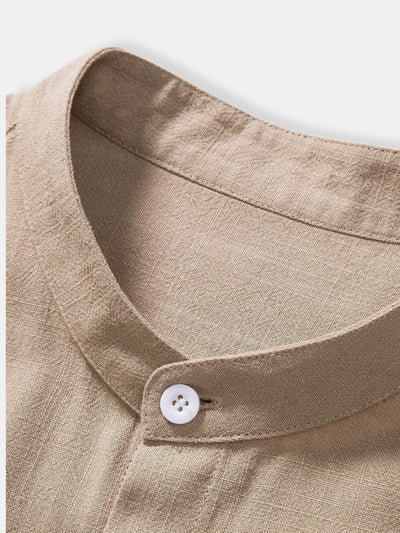 Herren Button Down Hemd Und Kordelzughose Set | Zweiteilig