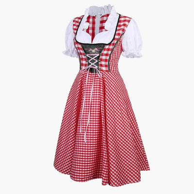 Traditionelles Dirndl kleid mit Schürze für Damen - Oktoberfest 2025