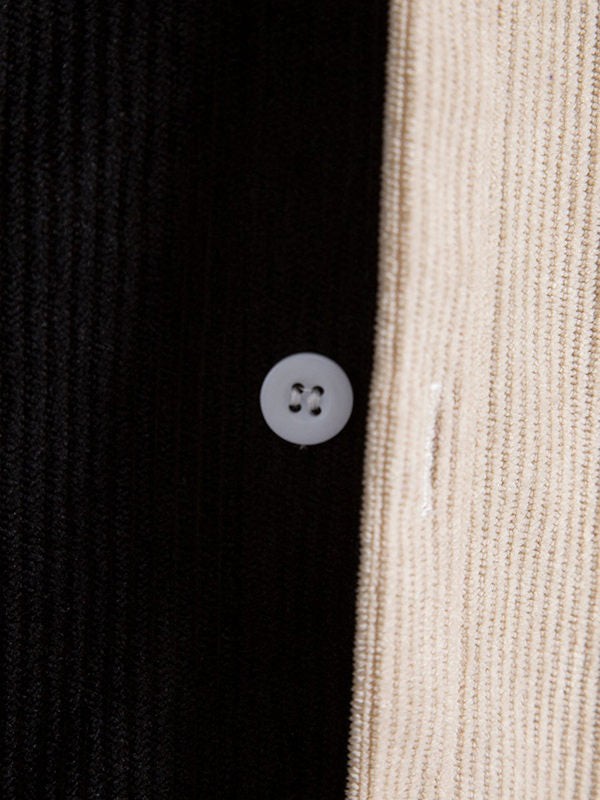 Gusion - Patchwork Kord Hemd mit kurzen Ärmeln