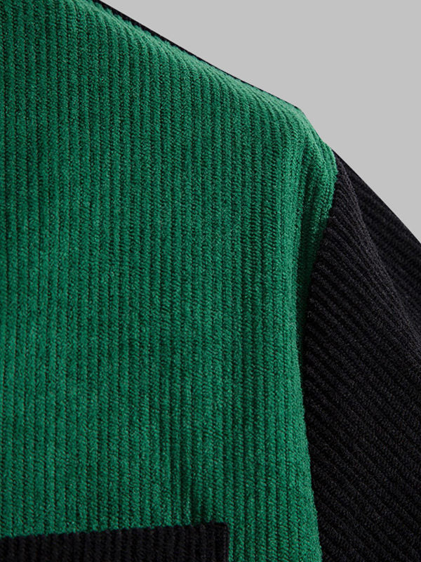 Gusion - Patchwork Kord Hemd mit kurzen Ärmeln