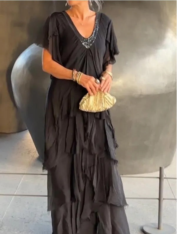 Ruby – Lässiges Slim-Fit Pulloverkleid in Solid-Farbe