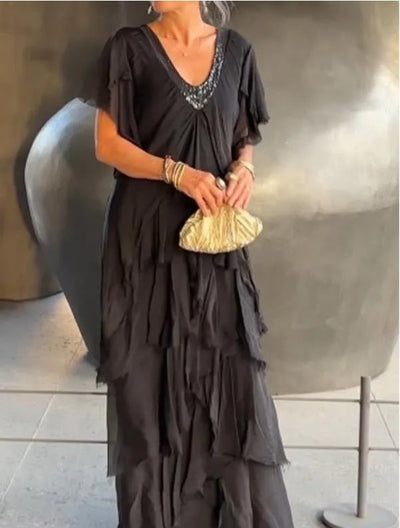 Ruby – Lässiges Slim-Fit Pulloverkleid in Solid-Farbe