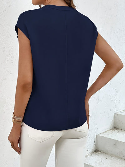 Marquita - Sommerliches Lässiges Hemd Mit Kurzen Ärmeln Und Taschen