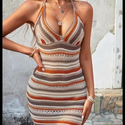 Rachael – Sexy Hängerkleid mit tiefem V-Ausschnitt und Rückenausschnitt