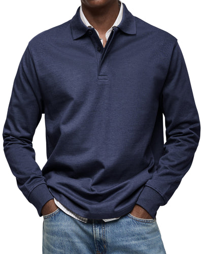 MIRAVO | Casual Langarm-Poloshirt für Herren