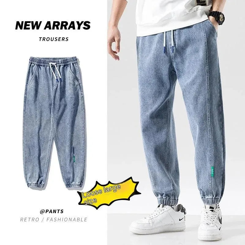 Heidi-Mode | Modische Plus-Size-Herren-Jeans mit Knöchelbindung