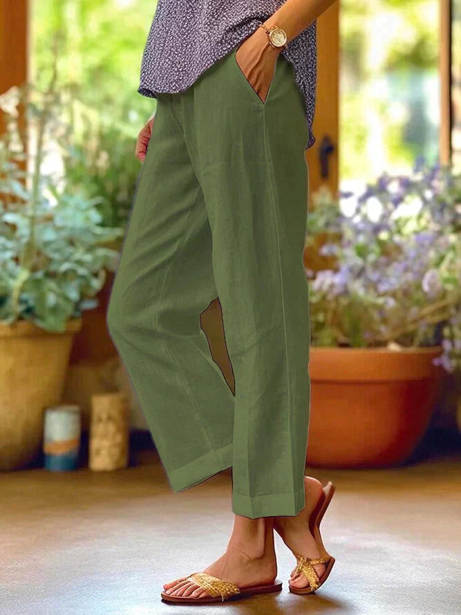 Oona - Damen Sommer Leinenhose