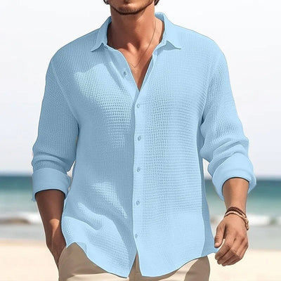 Hilbert - Lässiges Herrenhemd mit Waffelstruktur