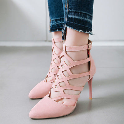 Emma – Hochhackige Cutout-Römerschuhe