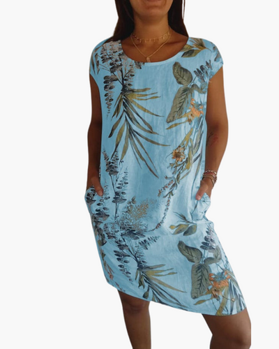 Damen T-Shirt Kleid | Lockeres Sommerkleid mit Print