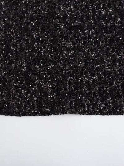 Margaret – Minikleid ohne Ärmel mit gepolsterten Schulterträgern und Perlenverzierung