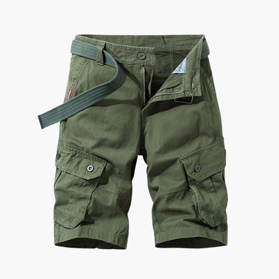 Herren Baumwoll-Cargo-Shorts mit Taschen und Gürtel