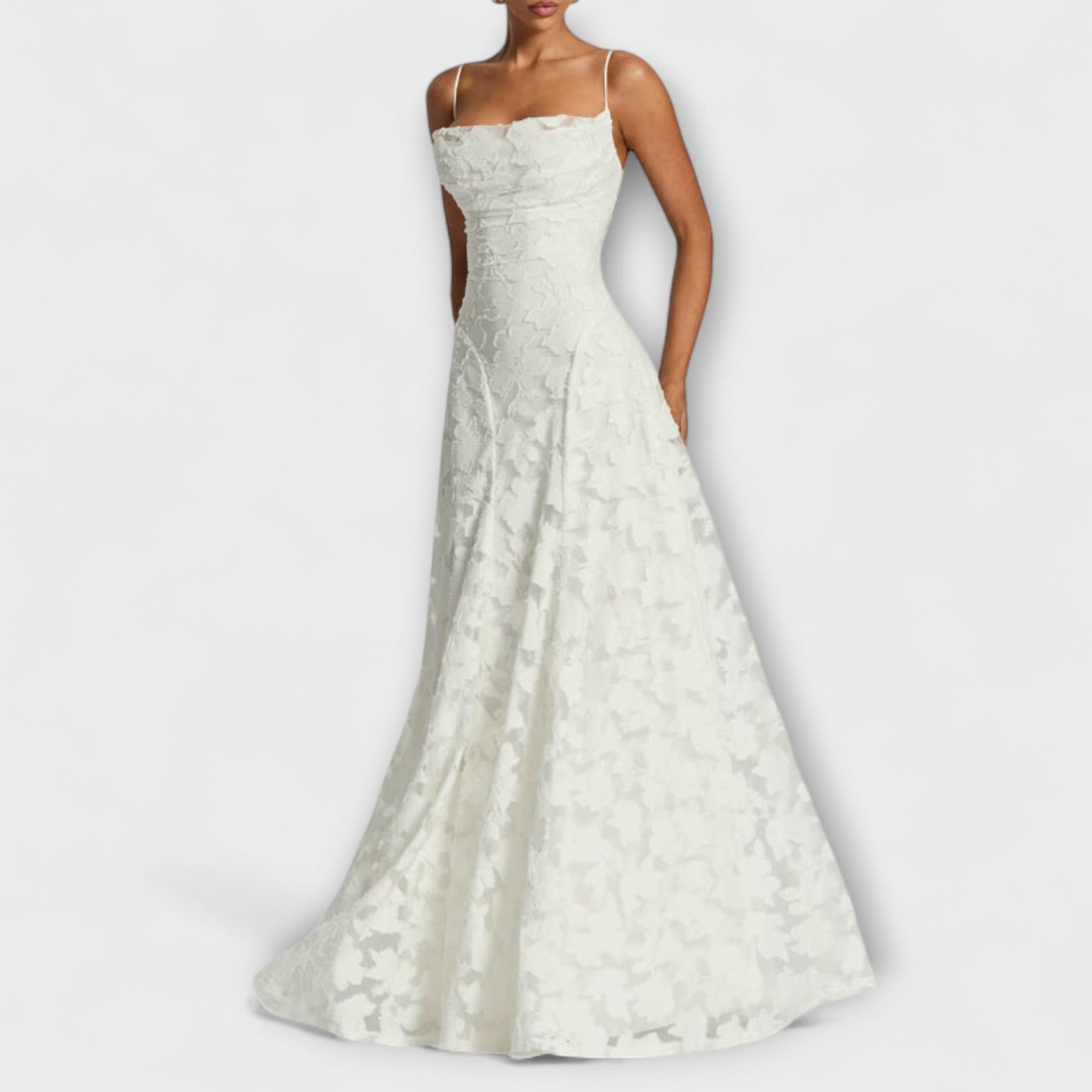 Emberly - Elegantes Jacquard-Maxikleid für besondere Anlässe