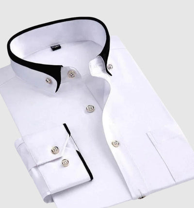 Herren Stilvolles Button Down Hemd | Langarm