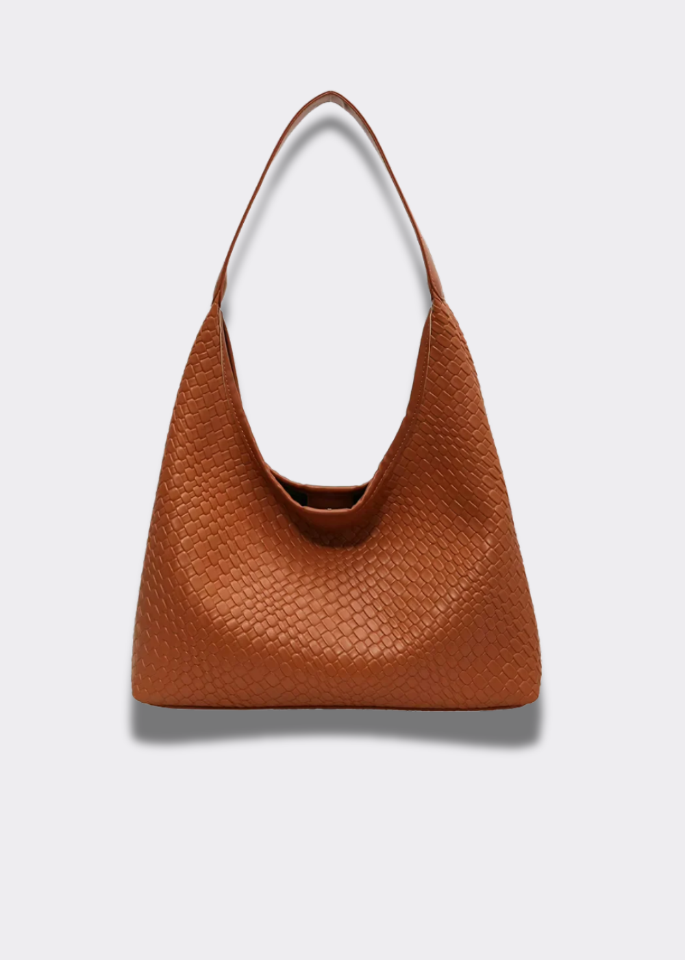 Geflochtene Umhängetasche – Vegan Leder mit Innentasche