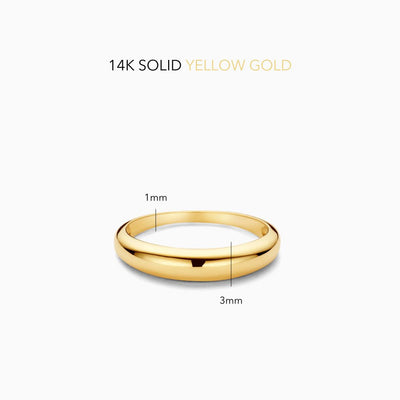 Gold Midi Dome Ring