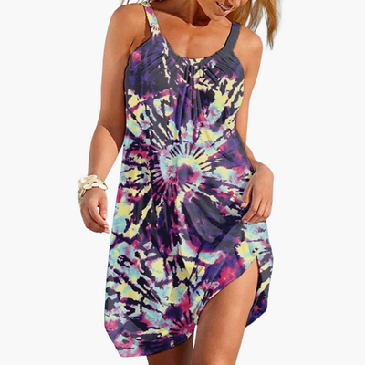 Ärmelloses Strandkleid Damen - Leichtes Sommer Tie-Dye